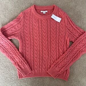 NWT American Eagle Outfitters Coral Cable Knit Sweater